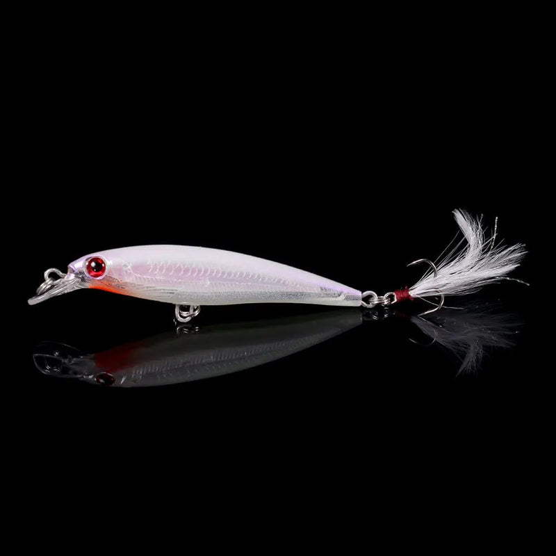 Kit 5/10 iscas minnow FFLYBG 9cm/8g olhos 3D