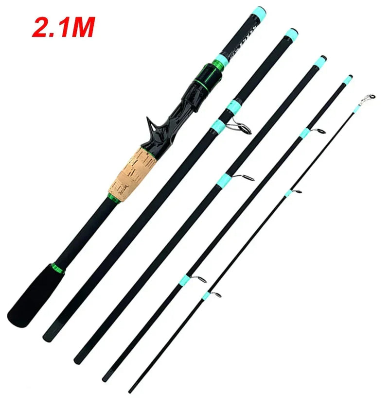 Vara spinning ultraleve 1.8/2.1m jigging 4–5 partes