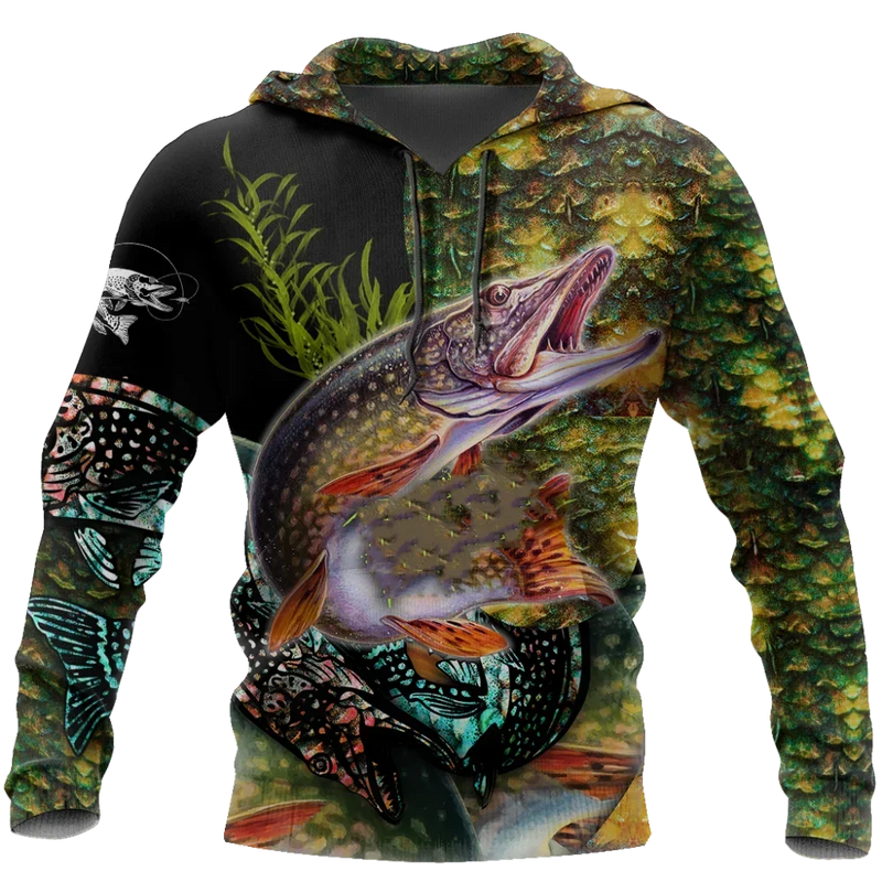 Moletom Hoodie Pesca Unissex 3D Harajuku Casual