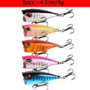 Kit iscas duras tipo minnow/crankbait com olhos 3D