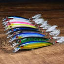 Kit 5/10 iscas minnow FFLYBG 9cm/8g olhos 3D