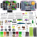 Kit Goture 450 peças com anzóis, iscas e caixa completa