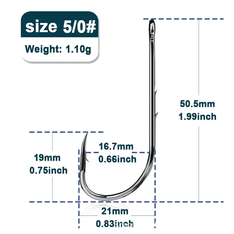 Anzóis FTK carpa farpados aço alto carbono 50–200pçs