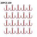 Kit 200 anzóis triplos aço carbono + anilhas p/ pesca