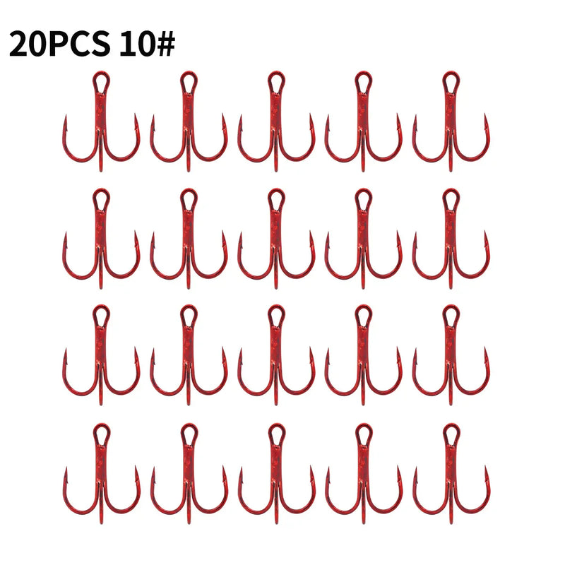 Kit 200 anzóis triplos aço carbono + anilhas p/ pesca