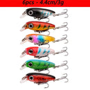 Kit iscas duras tipo minnow/crankbait com olhos 3D