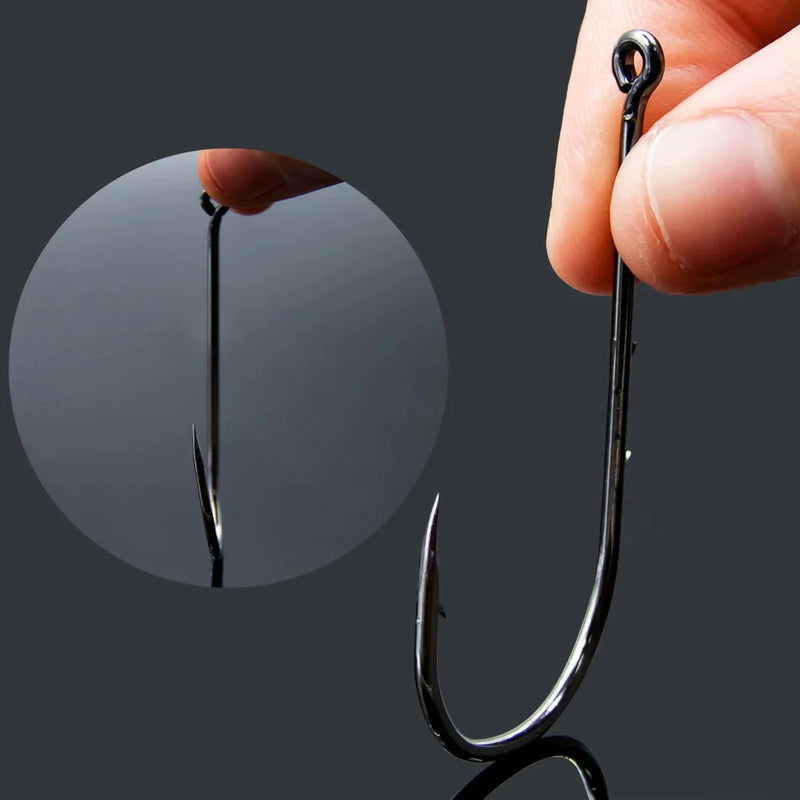 Anzóis 9KM Baitholder farpados aço carbono água doce/mar