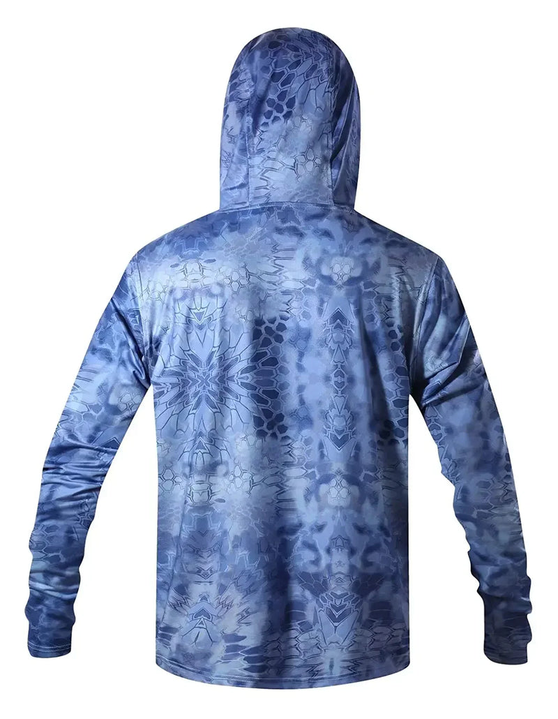 Camisa de Pesca com Capuz UV Masculina Verão 2025