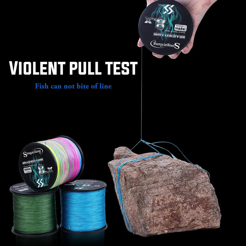 Sougayilang Línea Trenzada 9 Hilos PE 300m/500m/1000m 7-45LB