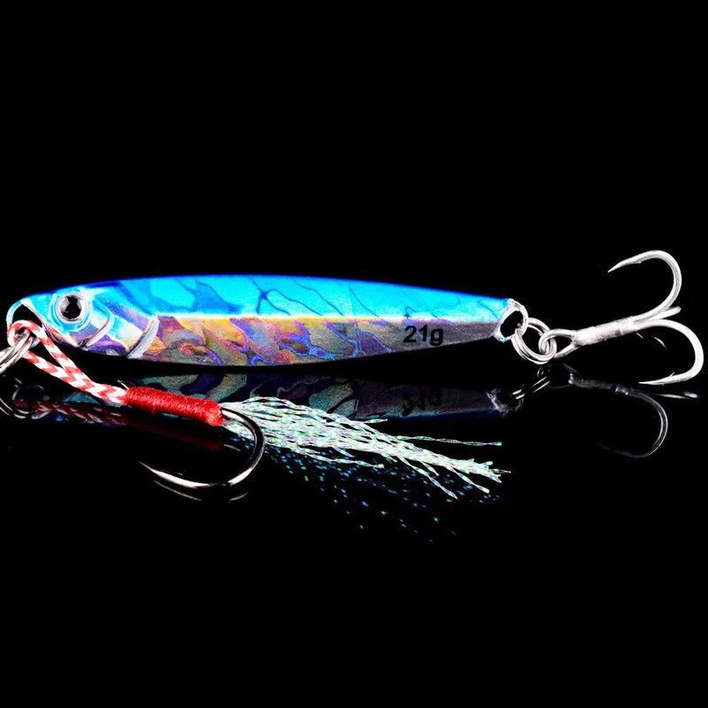 Conjunto 3–8 jigs metálicos 7g–60g para pesca no mar