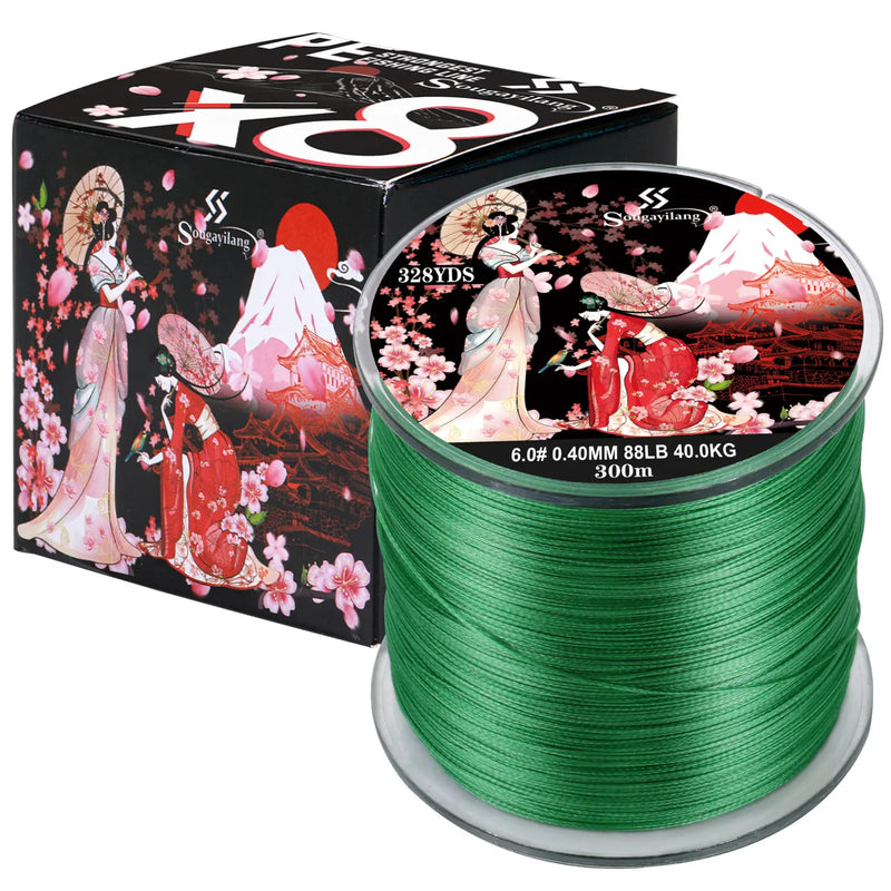 Sougayilang Línea Trenzada 8 Hilos PE 100m/300m 22-88LB Alta Resistencia