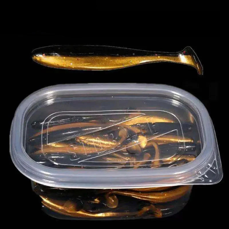 Kit 50 iscas SHIQIAN silicone p/ robalo e tucunaré