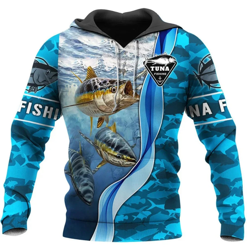 Moletom Hoodie Pesca Unissex 3D Harajuku Casual