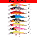 Kit iscas duras tipo minnow/crankbait com olhos 3D