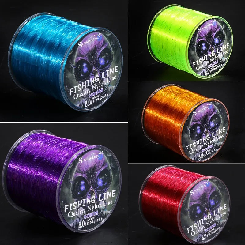 Línea de Pesca Monofilamento Sougayilang 500m Nylon Japonés 7-38LB