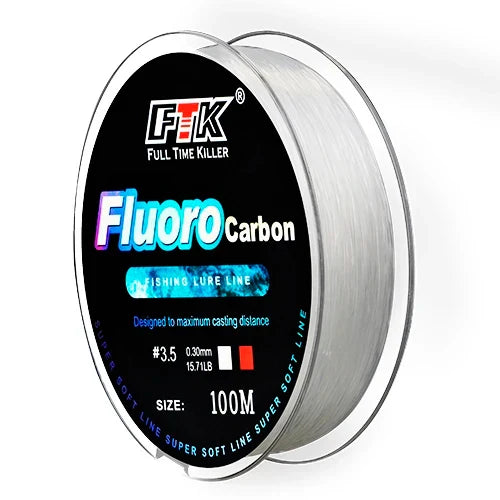 SHIQIAN Línea Fluorocarbono 100m Monofilamento 7-34LB Pesca Variada