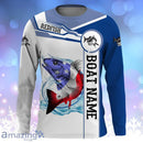 Camiseta 3D Manga Longa Pesca Streetwear Unissex