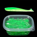 Kit 50 iscas SHIQIAN silicone p/ robalo e tucunaré