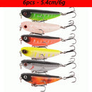 Kit iscas duras tipo minnow/crankbait com olhos 3D