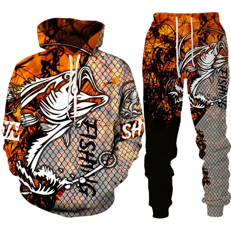 Conjunto 3D Pesca e Caça Camo Masculino/Feminino Outdoor
