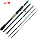 Vara spinning ultraleve 1.8/2.1m jigging 4–5 partes