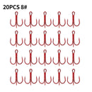 Kit 200 anzóis triplos aço carbono + anilhas p/ pesca