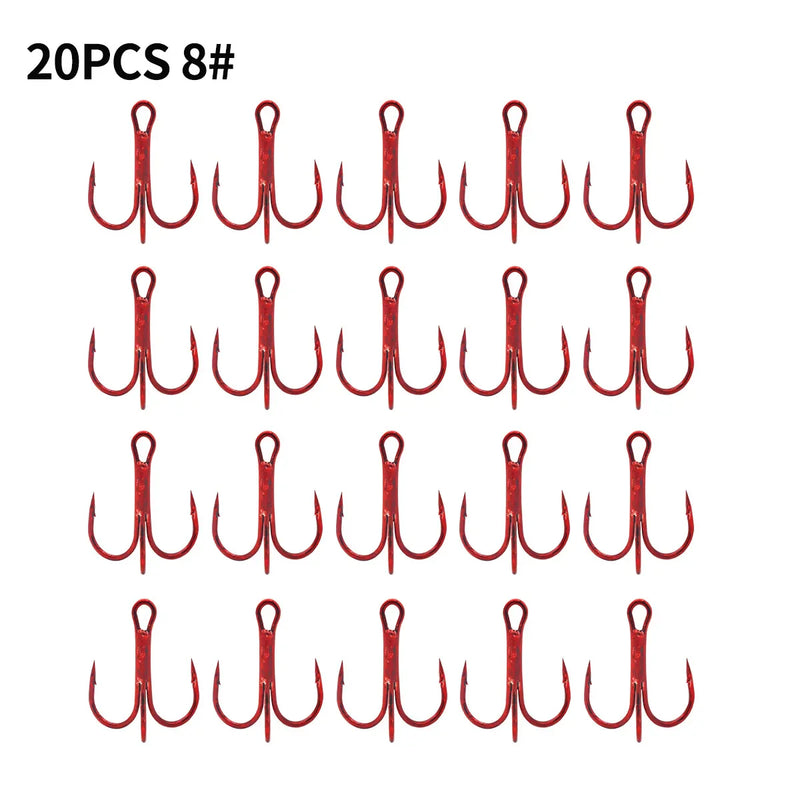 Kit 200 anzóis triplos aço carbono + anilhas p/ pesca