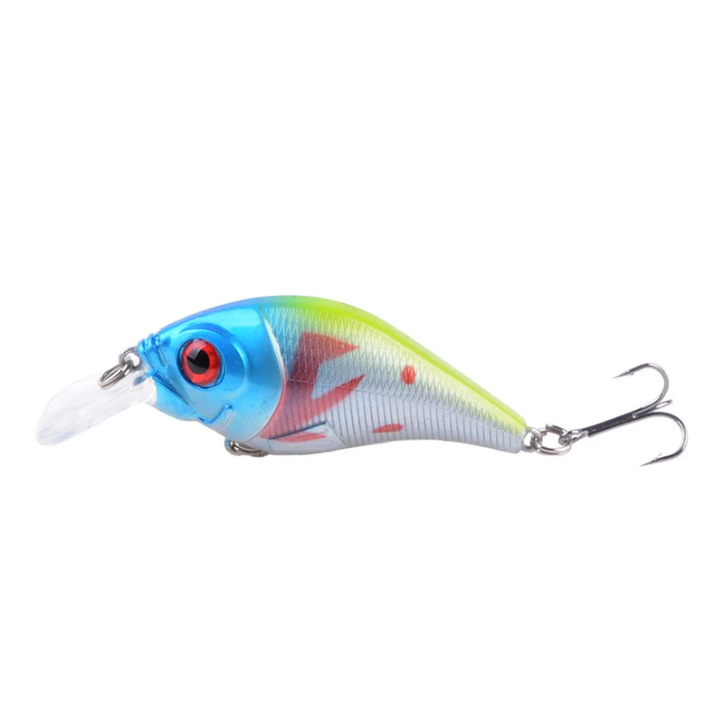 Isca VIB 7.5cm 10g com olhos 3D e ganchos triplos