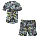 Conjunto Pesca 3D Camuflado Verão Camiseta + Short