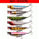 Kit iscas duras tipo minnow/crankbait com olhos 3D