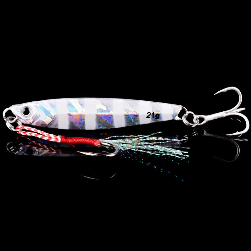 Conjunto 3–8 jigs metálicos 7g–60g para pesca no mar