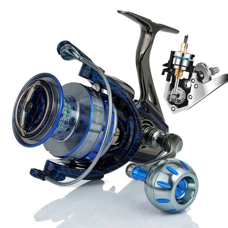 Molinete MBLN 2500–7500 metálico 5+1BB freio 21kg