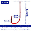 Anzóis FishTrip Baitholder vermelhos haste longa 25–100pçs