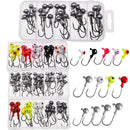 Anzóis Jig Head JYJ 1–3.5g cabeça colorida com caixa