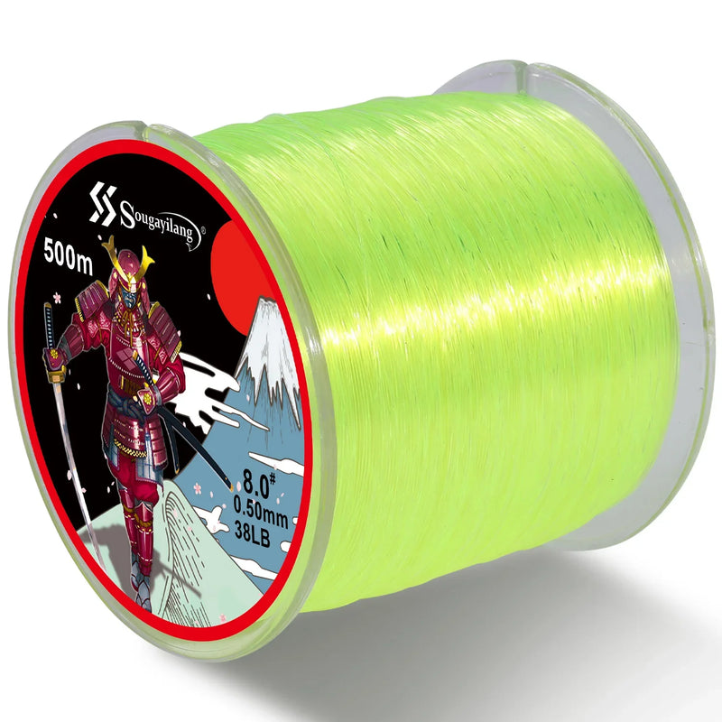 Sougayilang Línea Monofilamento Nylon 500m Revestida en Fluorocarbono