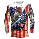 Camiseta Estampada Manga Longa Secagem Rápida Esportiva