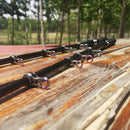 Vara telescópica 1.5–3.0m carbono leve p/ viagem