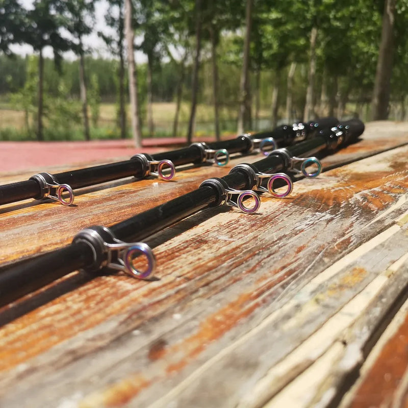 Vara telescópica 1.5–3.0m carbono leve p/ viagem