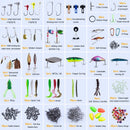 Kit Goture 450 peças com anzóis, iscas e caixa completa