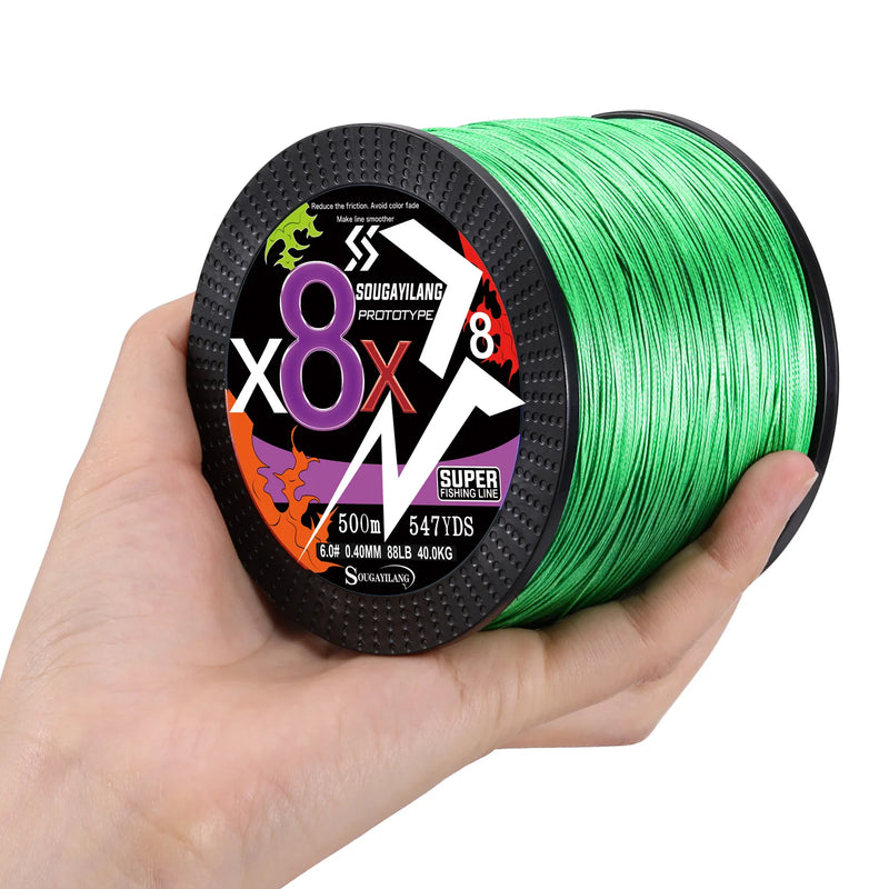Sougayilang Línea Trenzada PE 8 Hilos 100m-500m 22-88LB Multifilamento
