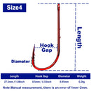 Anzóis FishTrip Baitholder vermelhos haste longa 25–100pçs