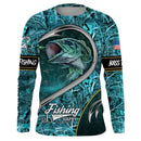 Camiseta 3D Manga Longa Pesca Streetwear Unissex