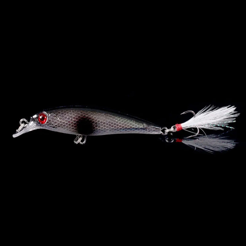Kit 5/10 iscas minnow FFLYBG 9cm/8g olhos 3D