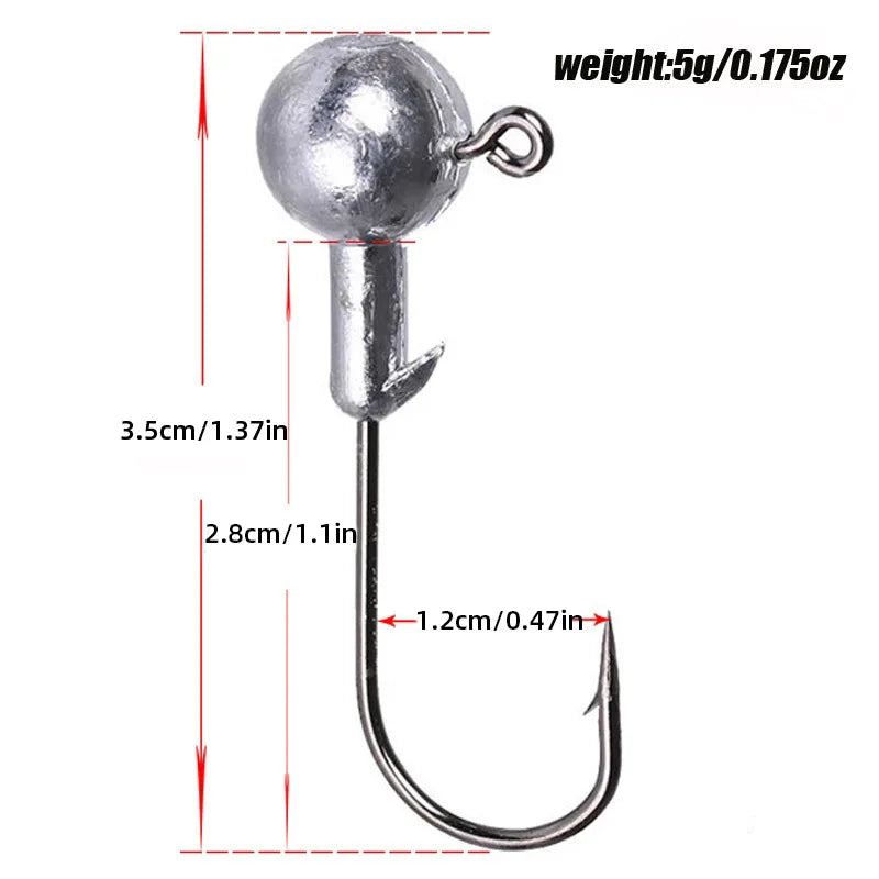 Kit 25 iscas macias silicone + anzóis e jigs variados