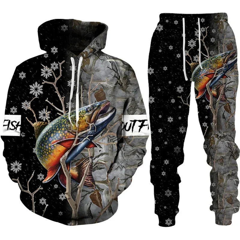 Conjunto 3D Pesca e Caça Camo Masculino/Feminino Outdoor