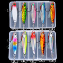 Kit 5 iscas metálicas tipo jig 7g–40g p/ água salgada