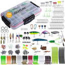 Kit Goture 450 peças com anzóis, iscas e caixa completa
